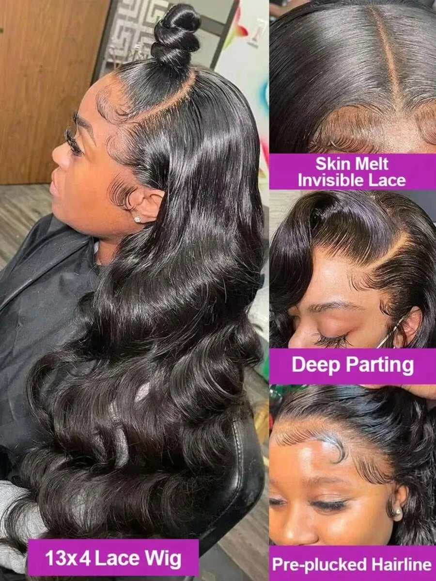 Body Wave HD Lace Wig – Natural Black 13x4 & 13x6