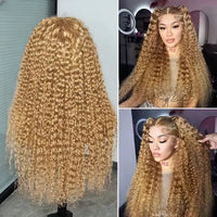 Honey Blonde #27 Deep Wave HD Lace Wig – 13x4 & 13x6