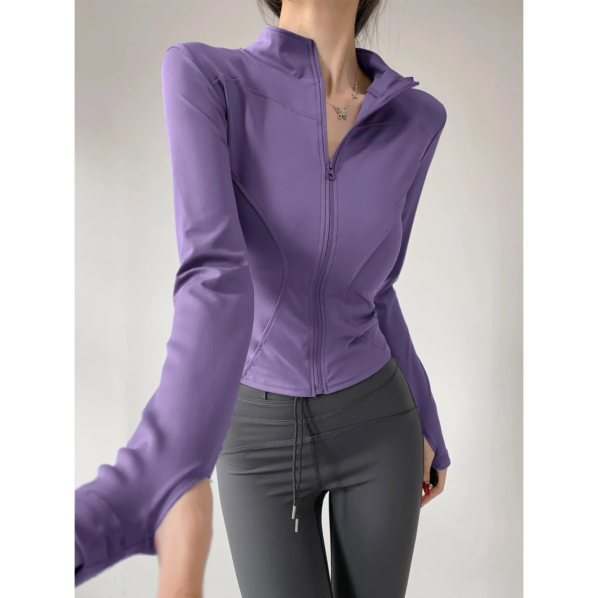 Long Sleeve Zip Running Jacket