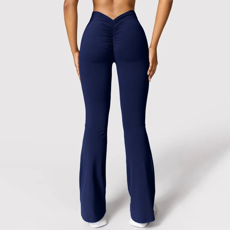 V-Back High Waist Push-Up Leggings