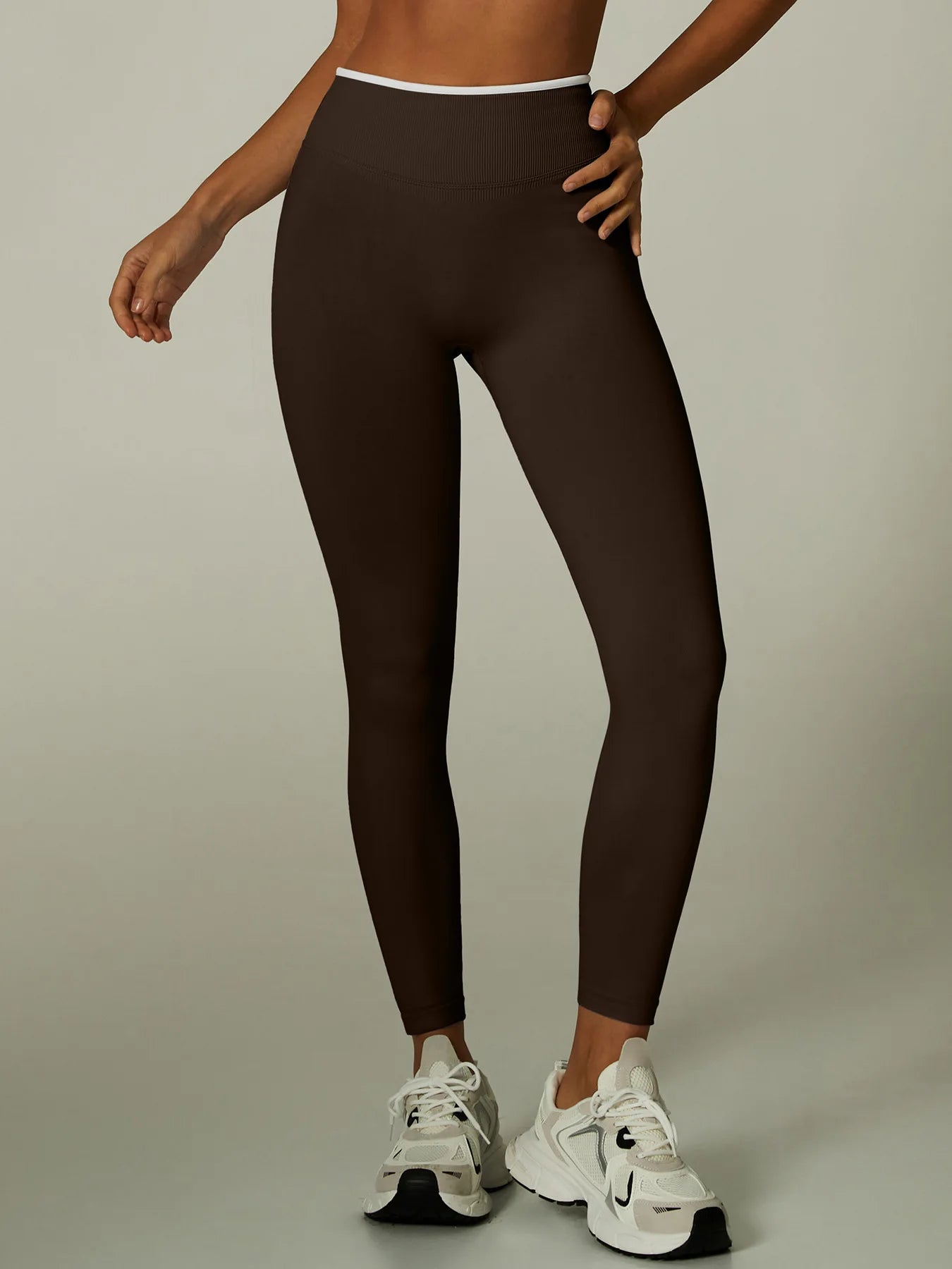 Color Contrast Backless Seamless Yoga Set