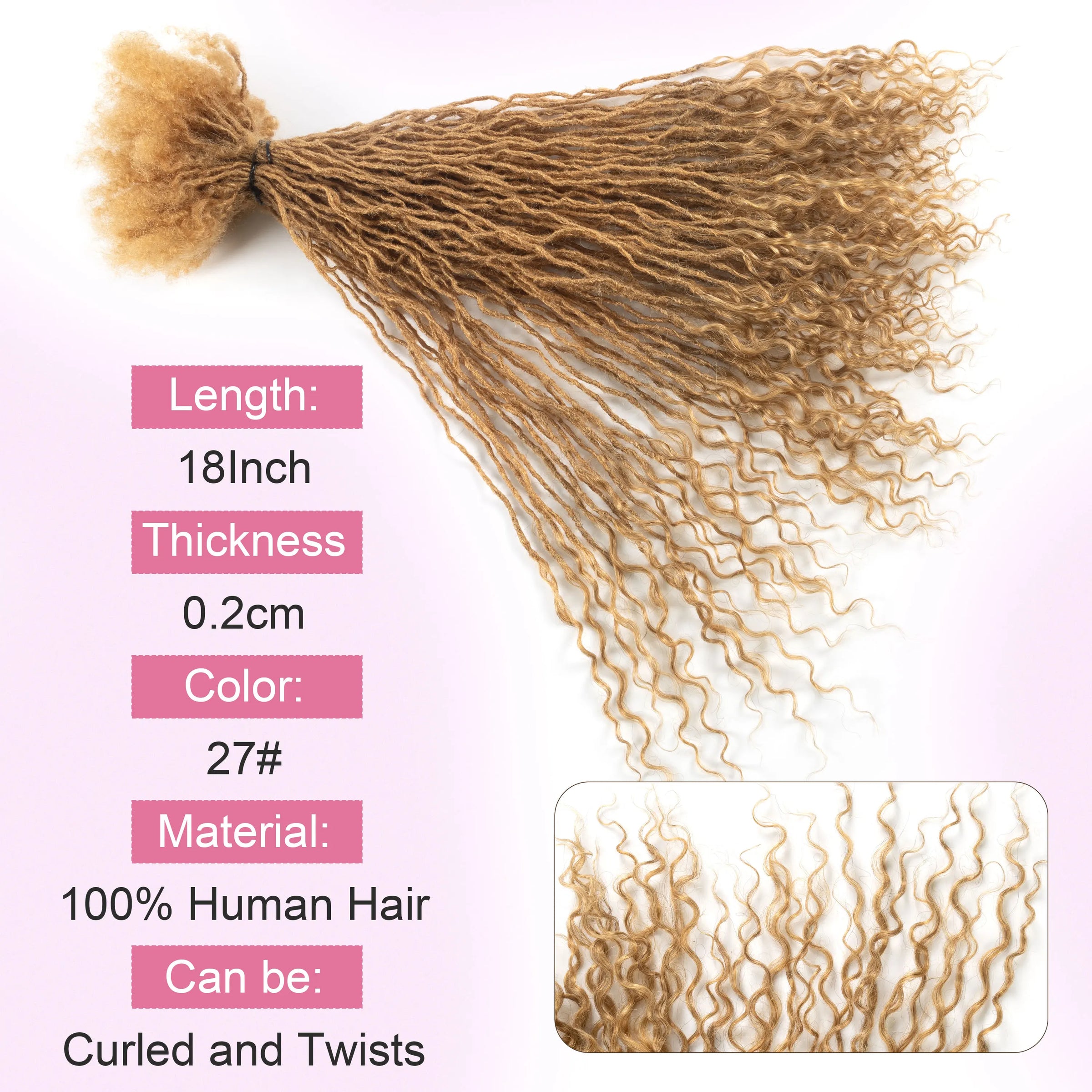 #27 Inter Curly Crochet Loc Extensions