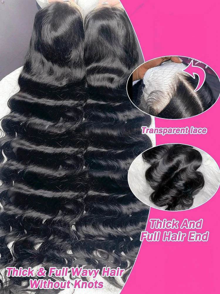 Body Wave HD Lace Wig – Natural Black 13x4 & 13x6 | 180–220 Density