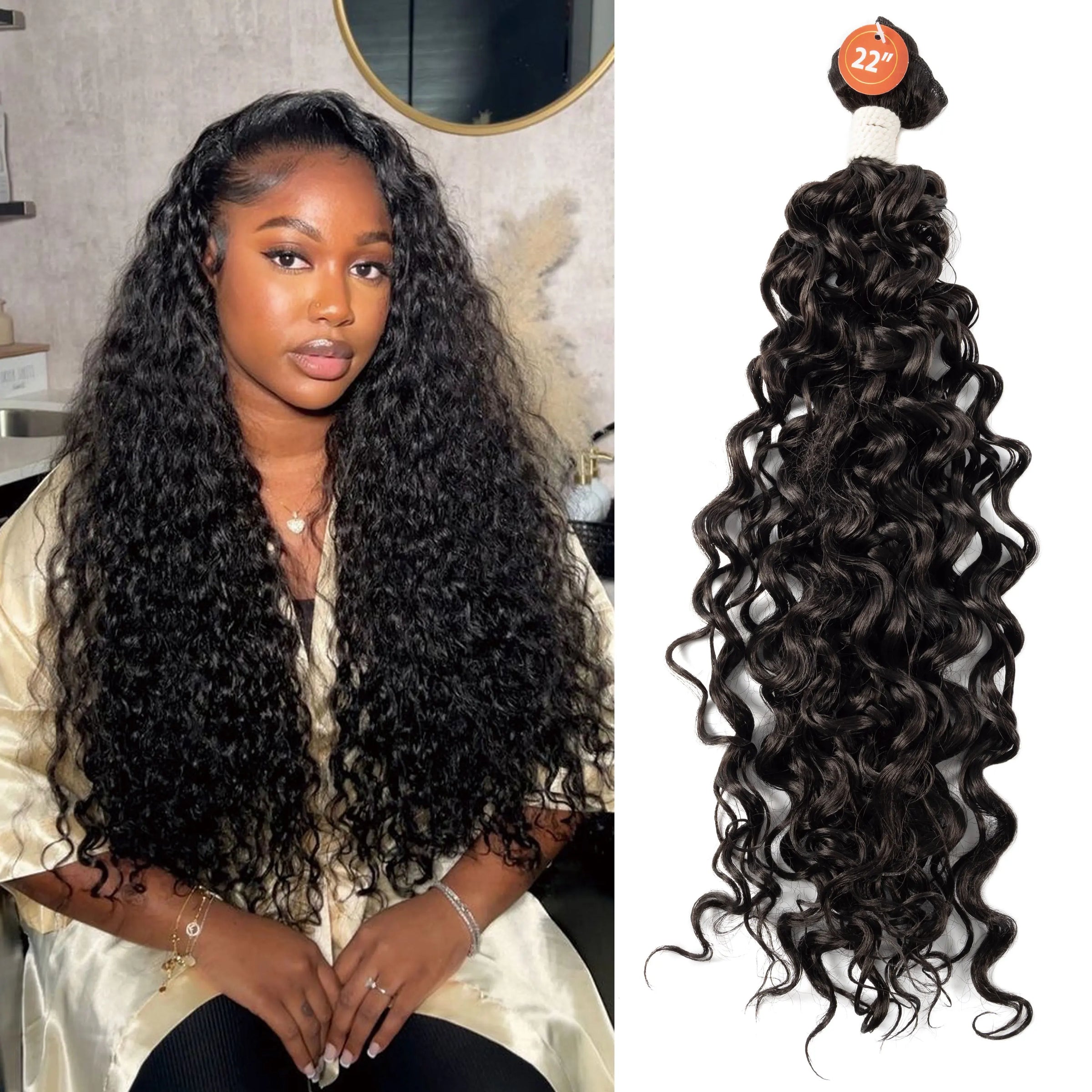 Color #2 Synthetic Curly Lace Hair Bundles