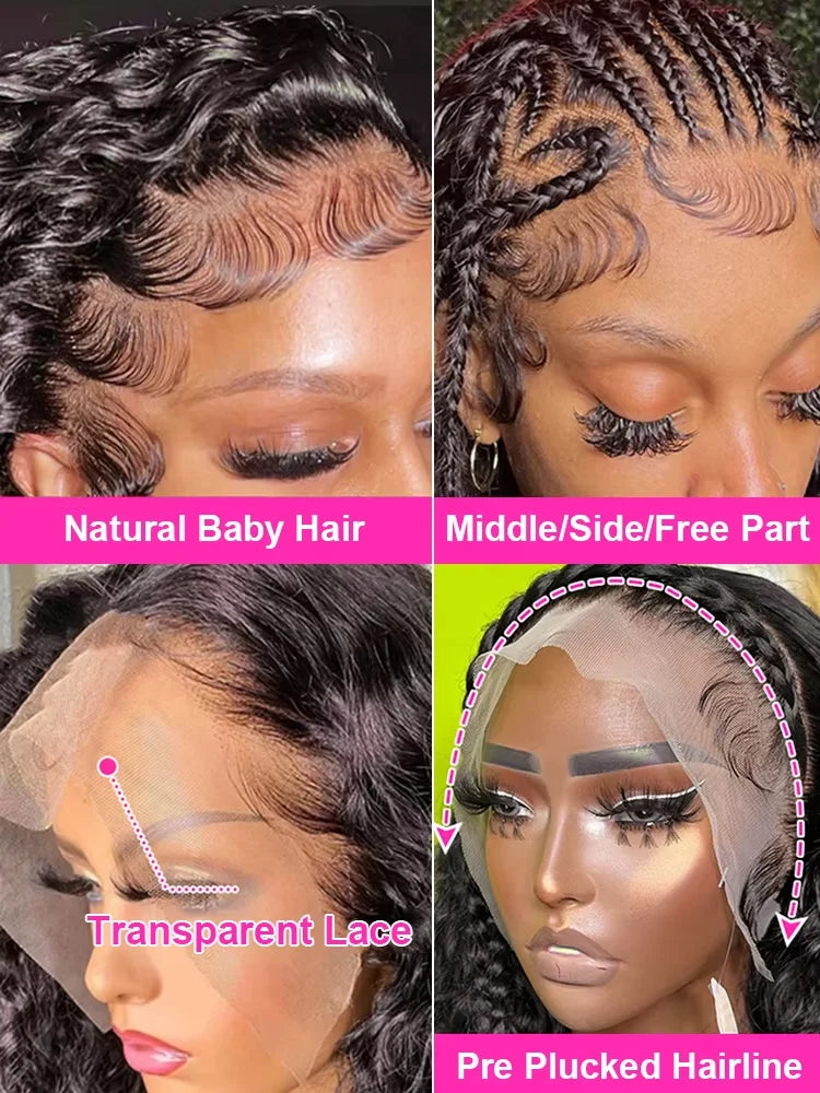 Natural Black Straight HD Lace Wig – 13x4 & 13x6 | 180, 200 & 250 Density