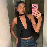 Scarf Backless Tank Top