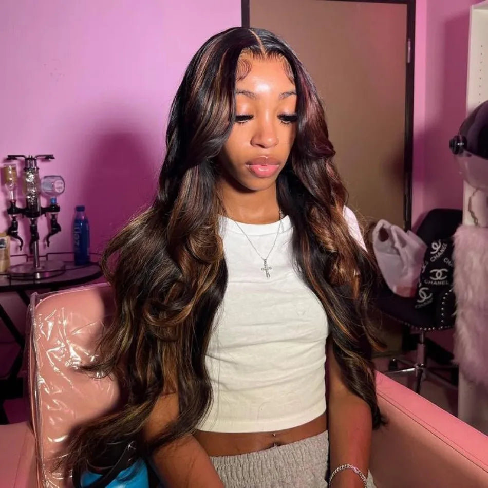 Highlight Body Wave HD Lace Wig – P1B30 Ombre | 13x4, 13x6 & 5x5 Glueless | 200% & 250% Density