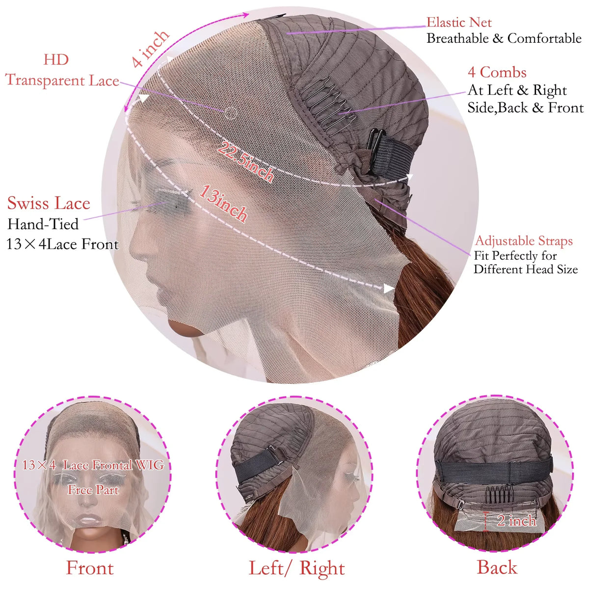 Chocolate Brown Body Wave HD Lace Wig – 13x4 | 200–230 Density