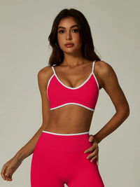 Color Contrast Backless Seamless Yoga Set