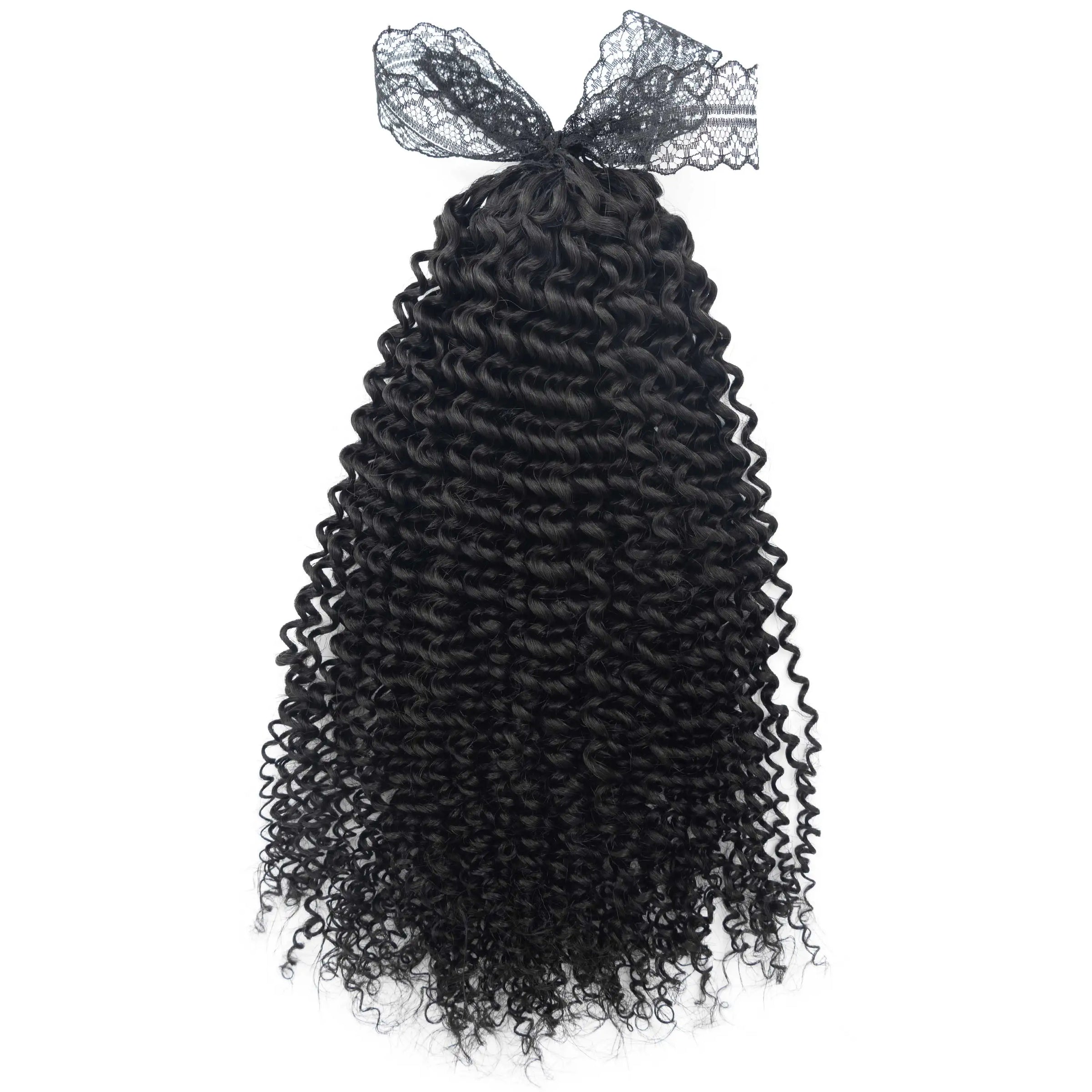 Soft Fashion Feather Crochet Hair Extensions 100% Human Hair Crochet Curly for Braiding Hair Extensions