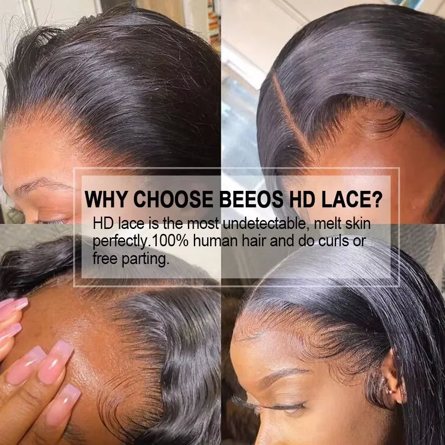Jet Black Curly 13x6 HD Lace Frontal Wig – Pre Plucked Remy Hair