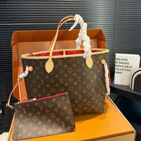 Designer Bag Tote Bag Woman Large Handbags Leather Shopping Purse Women High Quality Luxury Classic Flower Checked Shoulder Bag MM Size Handbags Travel Bag 5A