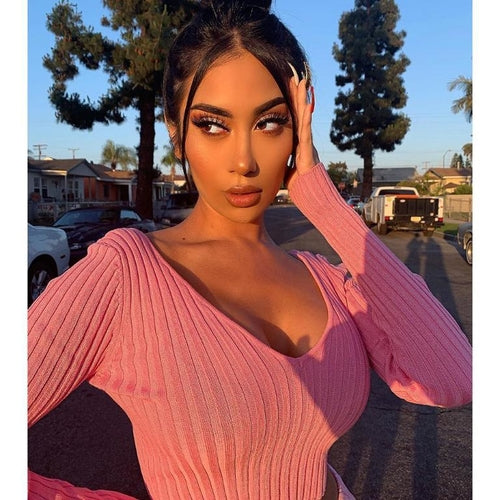 Black V-Neck Off Shoulder Crop Top