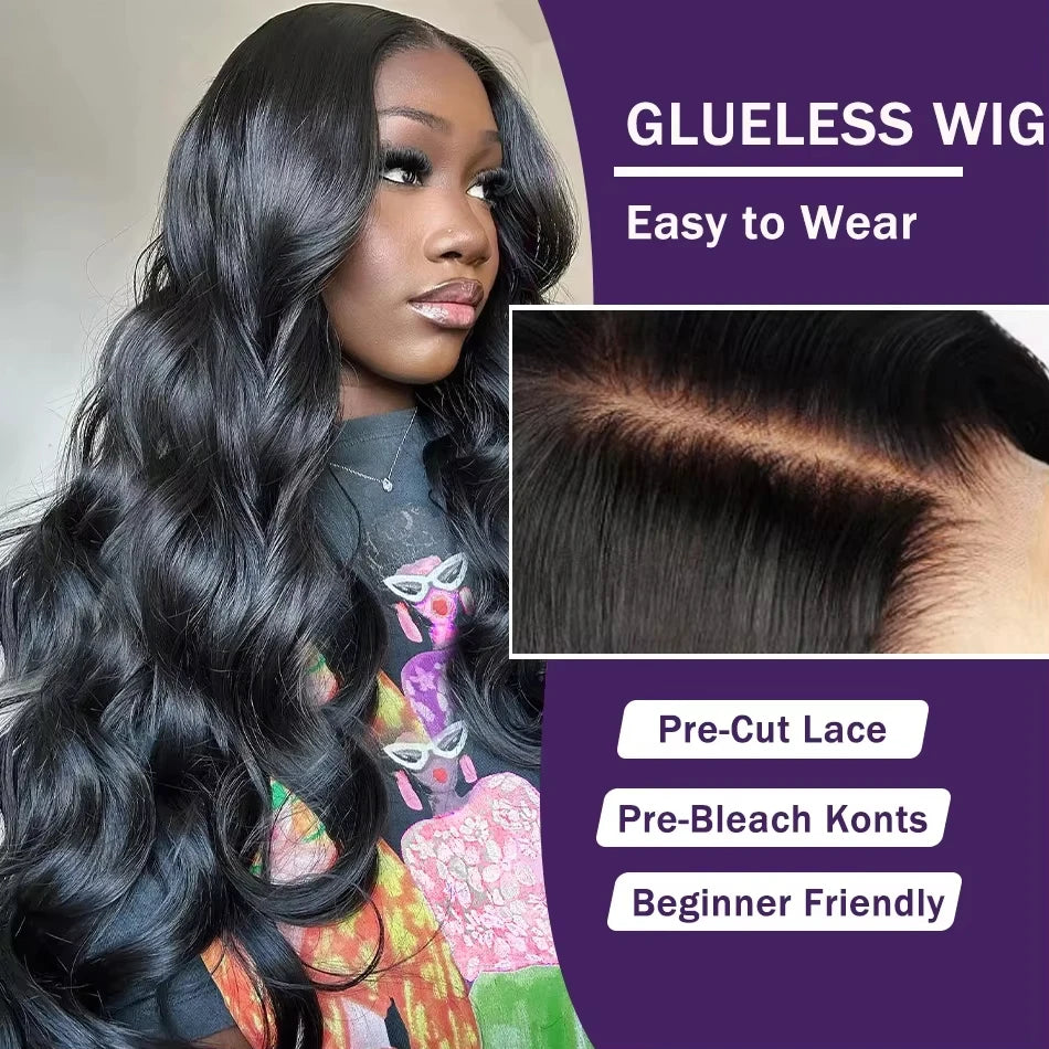 Natural Black Body Wave HD Lace Wig – 5x5 | 13x4 | 13x6 | 150% & 180% Density