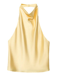 Satin Halter Corset Vest Top