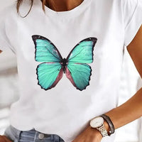 Love Heart Print Y2K Graphic Tee