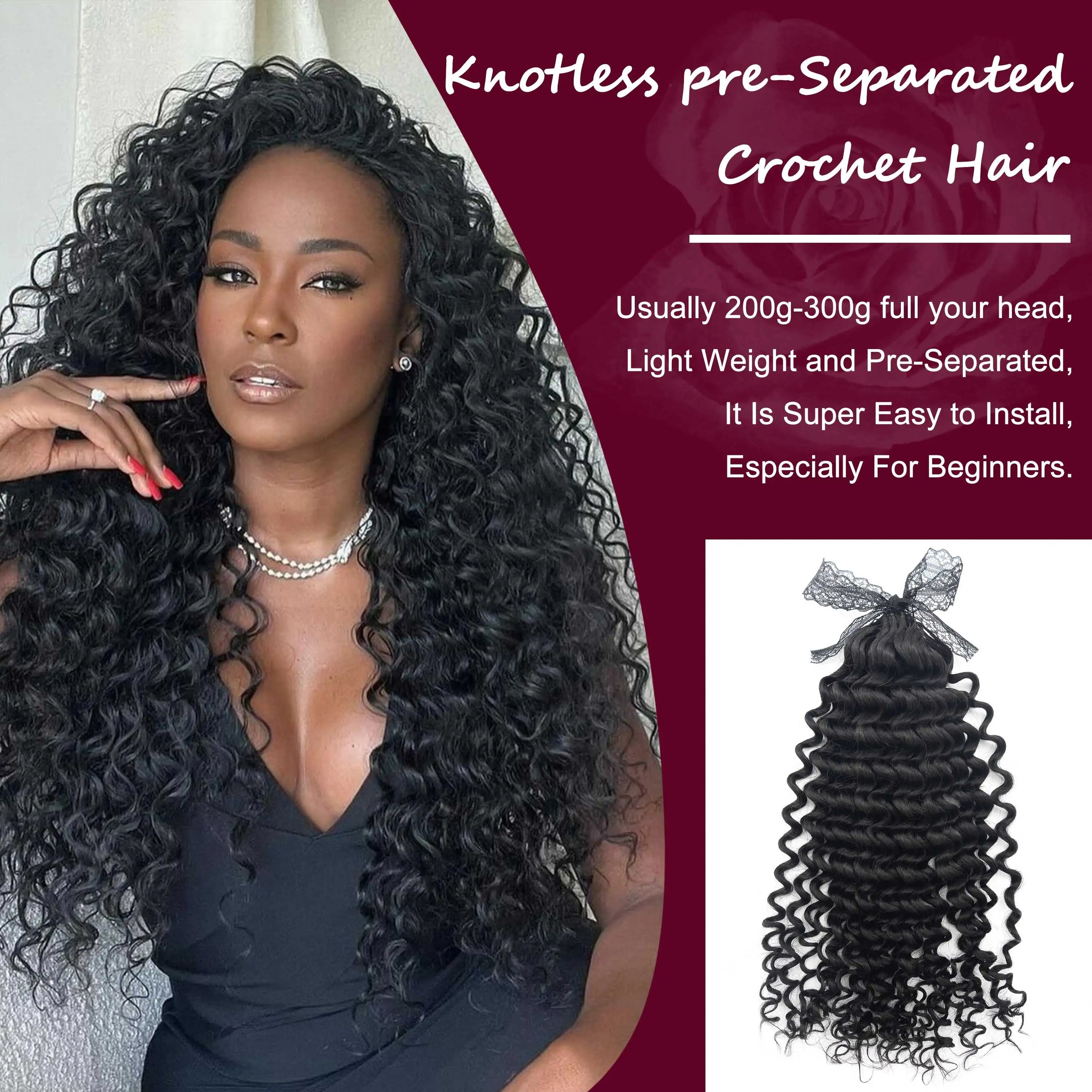 Soft Fashion Feather Crochet Hair Extensions 100% Human Hair Crochet Curly for Braiding Hair Extensions