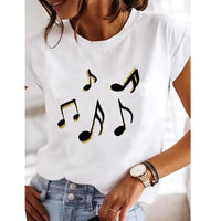 Love Heart Print Y2K Graphic Tee