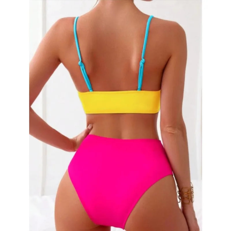 Patchwork Two-Piece Bikini Swimsuit
