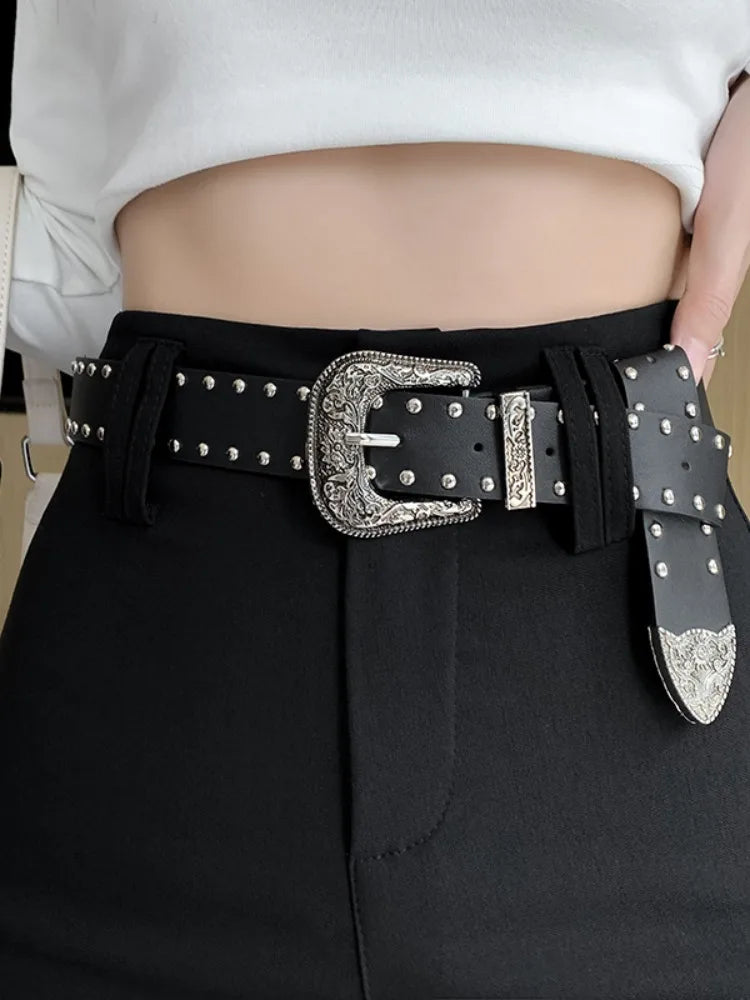 High Waist A-Line Bootcut Pants