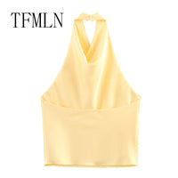Backless Halter Neck Waistcoat Top