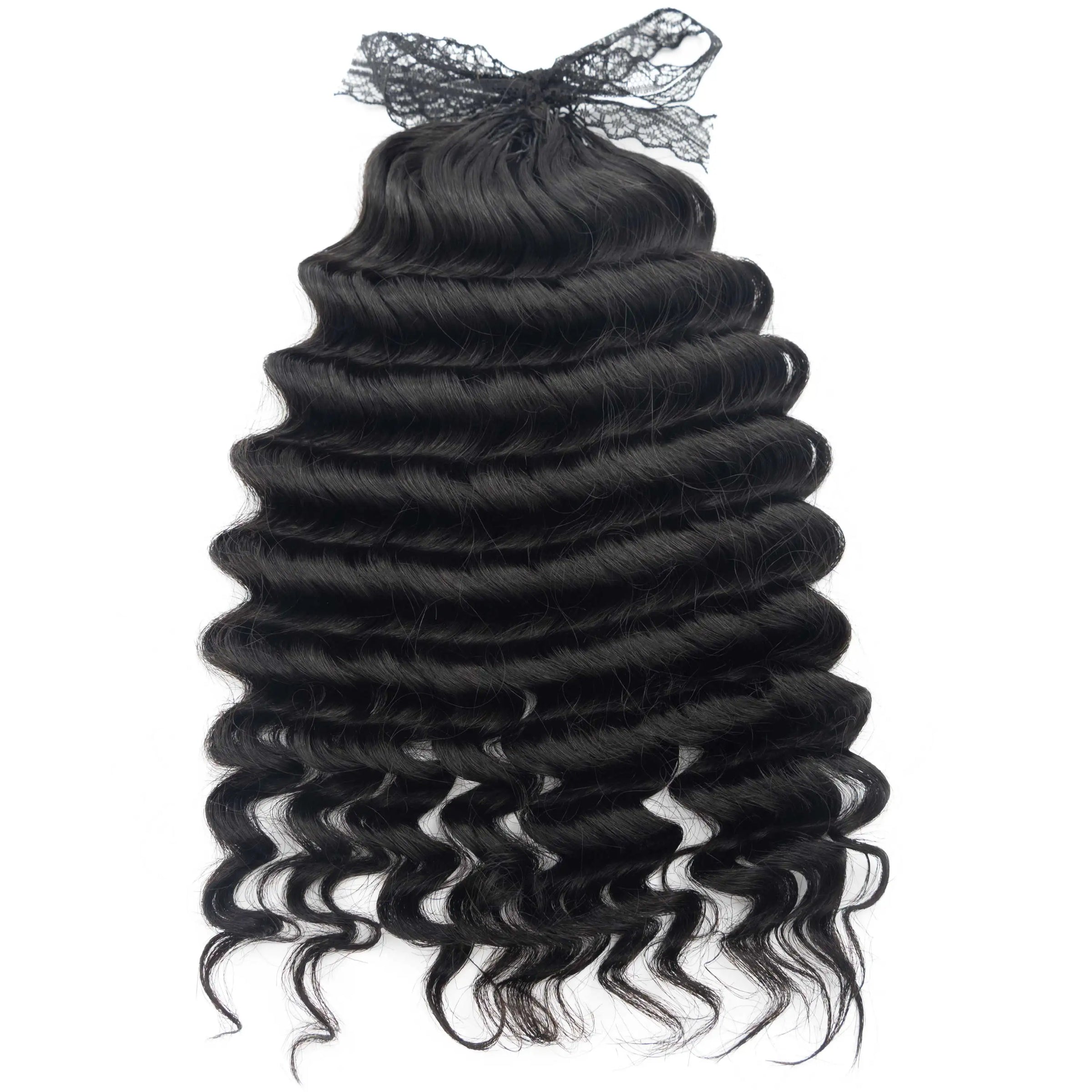 Soft Fashion Feather Crochet Hair Extensions 100% Human Hair Crochet Curly for Braiding Hair Extensions