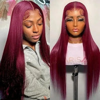 99J Burgundy Straight HD Lace Wig – 13x4 & 13x6