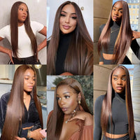 Chocolate Brown Straight HD Lace Wig – 13x4 & 13x6