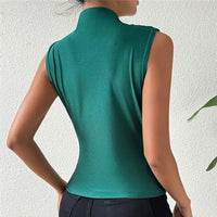 Swinging Neck Sleeveless Slimming Tank Top