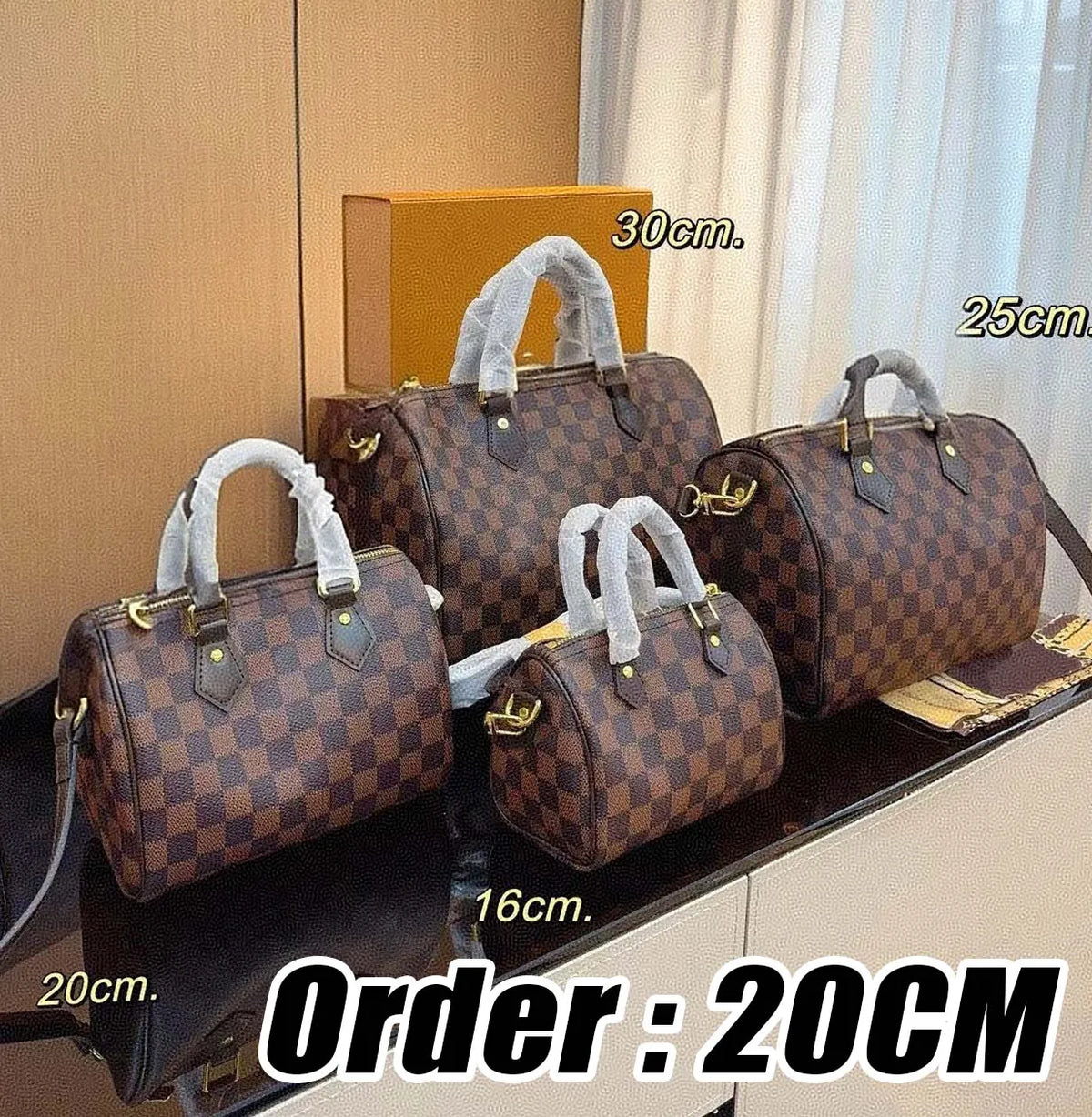 Designer Bag Tote Bag Woman Large Handbags Leather Shopping Purse Women High Quality Luxury Classic Flower Checked Shoulder Bag MM Size Handbags Travel Bag 5A
