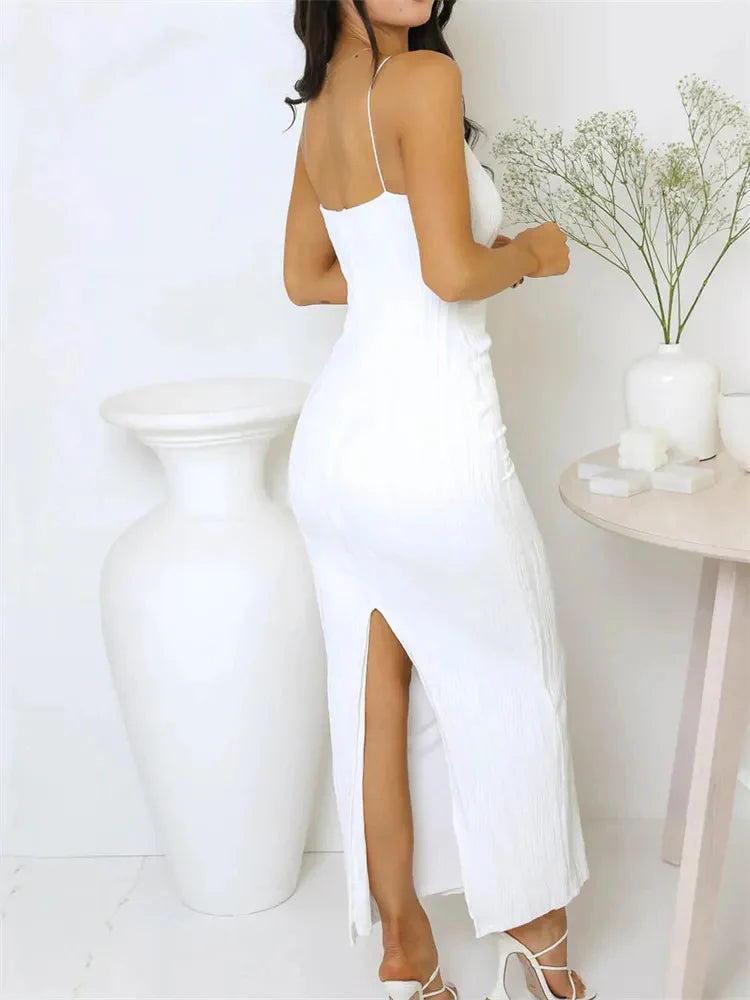 Sleeveless Slim-Fit Maxi Dress