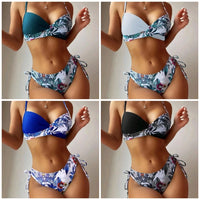 Printed Bikini Set with Steel Bra Support