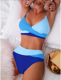 Patchwork Two-Piece Bikini Swimsuit