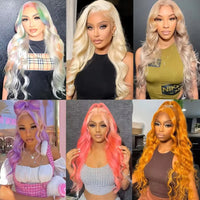 46 Inch 613 Honey Blonde Lace Front Wig 13x6 HD Transparent Lace Frontal 200 Density Body Wave Pre Plucked Bleached Knots