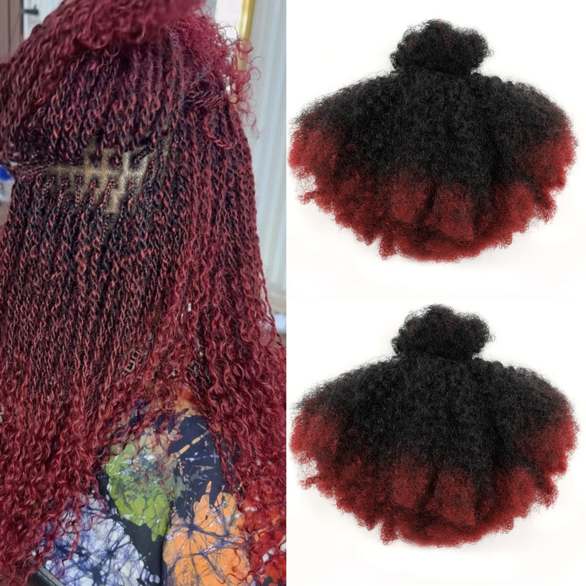 1B/Burgundy Soft Braiding Hair Extensions