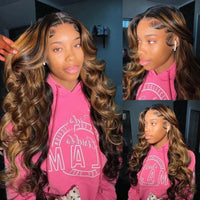 P4/27 Highlight Body Wave HD Lace Frontal Human Hair Wig