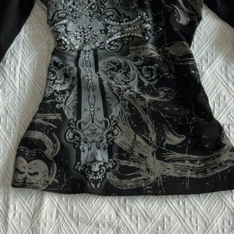 Y2K Vintage Gothic Long Sleeve Tee