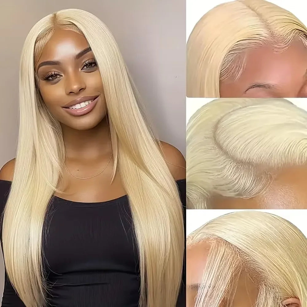 613 Blonde Straight Human Hair Wig