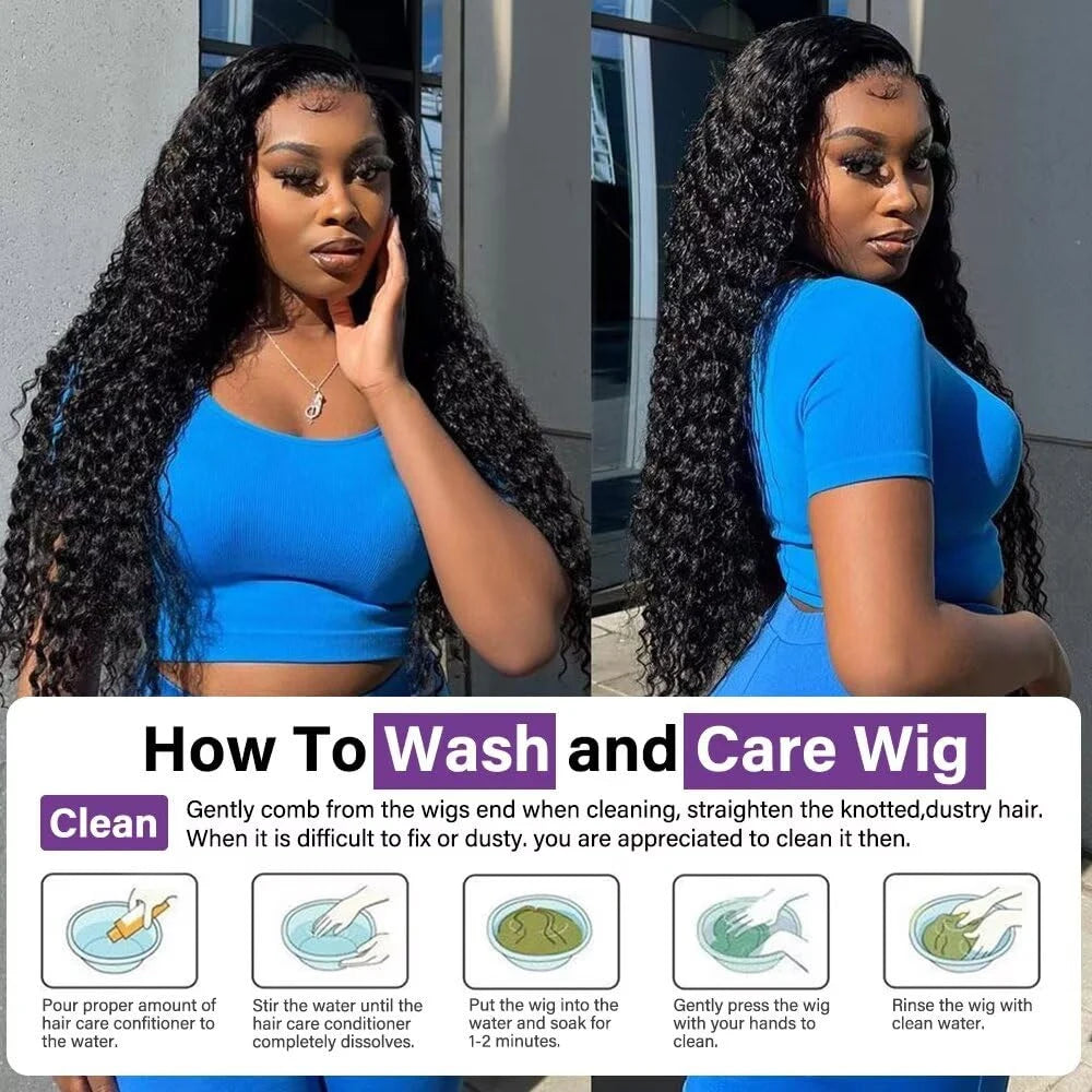 Jerry Curly HD Lace Wig – 250% Density | 13x4 & 13x6 Brazilian Human Hair
