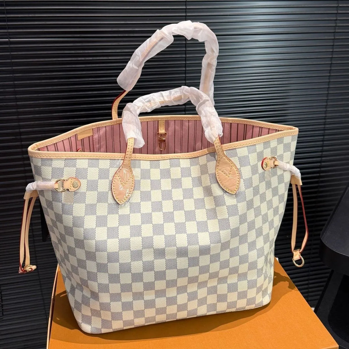 Designer Bag Tote Bag Woman Large Handbags Leather Shopping Purse Women High Quality Luxury Classic Flower Checked Shoulder Bag MM Size Handbags Travel Bag 5A