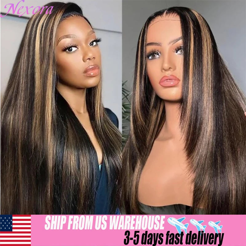 1B30 Highlight Straight HD Lace Wig – 13x4 & 13x6
