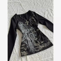 Y2K Vintage Gothic Long Sleeve Tee