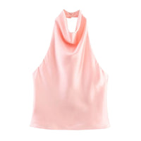 Backless Halter Neck Waistcoat Top