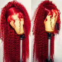 40 Inch Hot Red Deep Wave 13x6 HD Lace Frontal Wig – Brazilian Human Hair