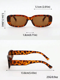 5-Pack Retro Rectangular Sunglasses