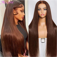 Chocolate Brown Straight HD Lace Wig – 13x4 & 13x6