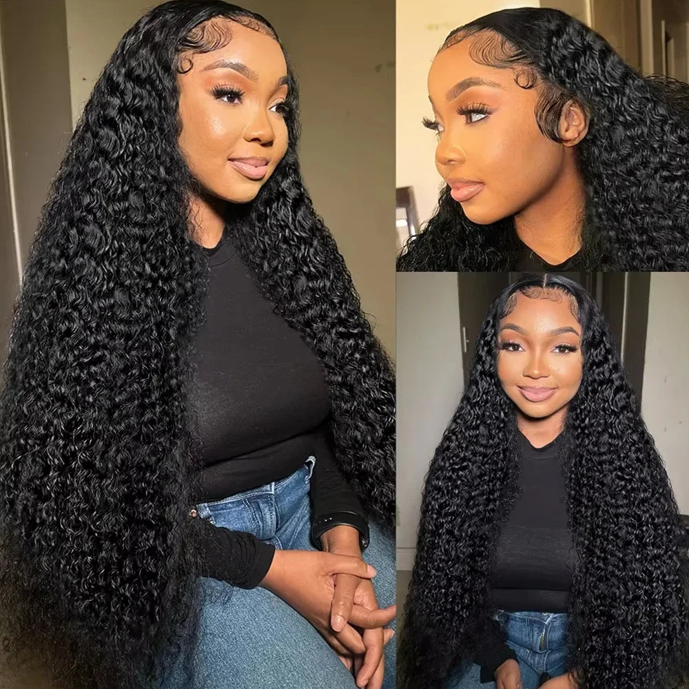 Jerry Curly HD Lace Wig – 250% Density | 13x4 & 13x6 Brazilian Human Hair