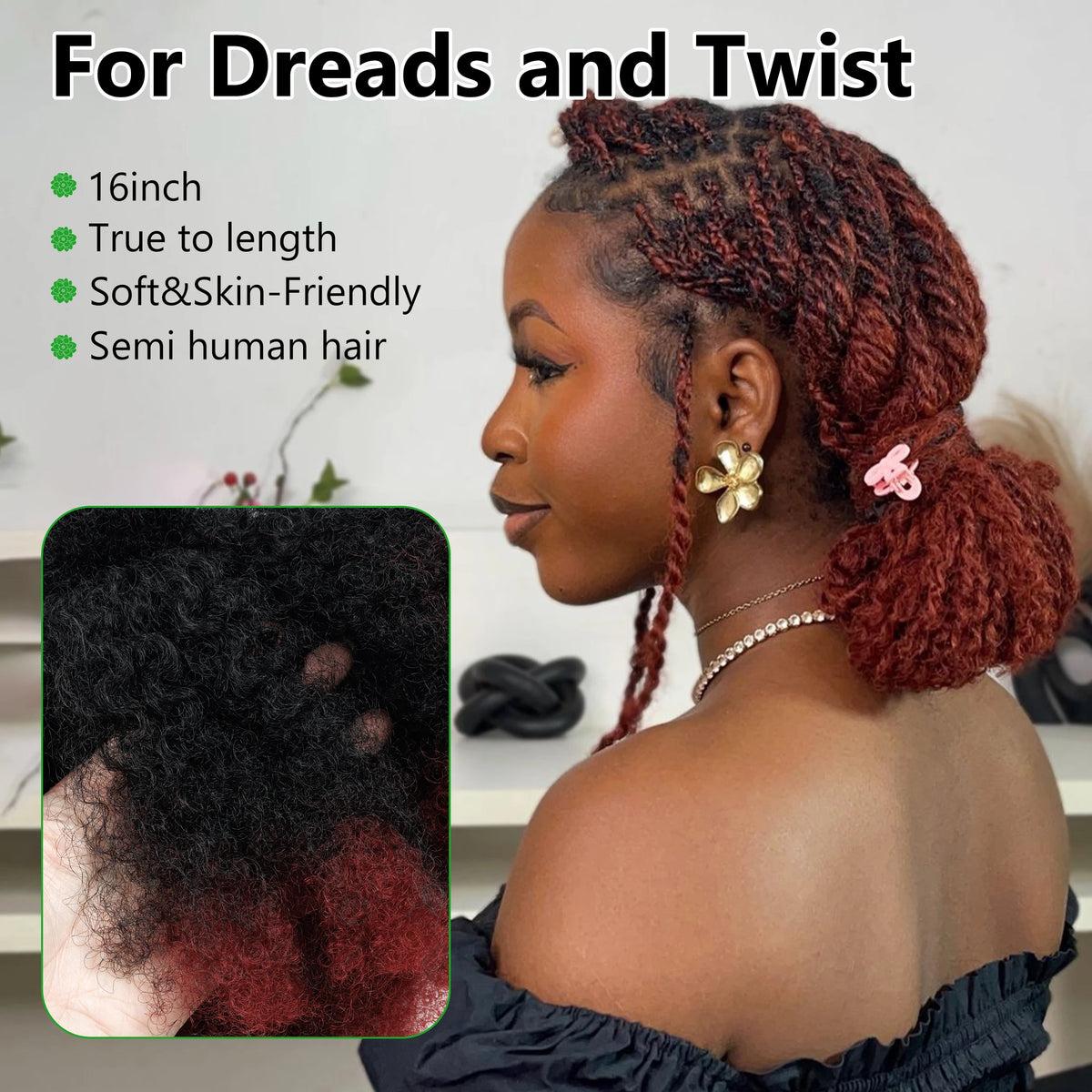 1B/Burgundy Soft Braiding Hair Extensions
