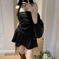 Strapless Tank Top & Mini Skirt Set