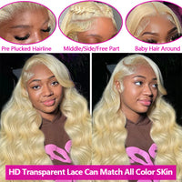 613 Blonde Body Wave HD Lace Wig – 13x4 & 13x6